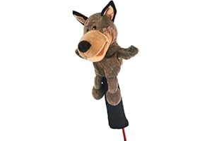 Golf Club Covers Funny Plush Animal Head Covers for Woods and Driver,Golf Club Gear Supplies Accessory for Women and Men