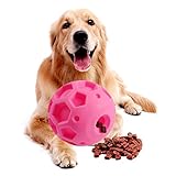 Super-Size Treat Ball Dog Toy Interactive Treat Dispenser IQ Treat Ball for Large Dogs Made of Environmental and Non-Toxic Bite Resistant Material 5 Inches in Diameter.
