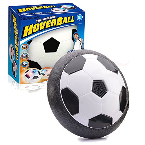 Hover Ball Toys for Kids,Gloween Air Power Soccer Disc,Hover Soccer Football with Powerful LED light and Foam Bumpers for Indoor Games,Kids Toys,Boy and Girl Gifts