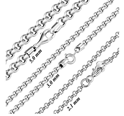 1pc x Top Quality 18" Sterling Silver Belcher Cable Chain (1.5mm Width) #ss208