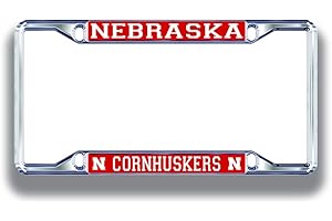 ELITE FAN SHOP NCAA License Plate Frame Silver