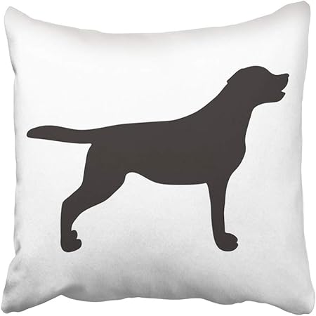 emvency decoratifs taie d oreiller cases profil chien labrador silhouette debout animal big corps noir breed canine personnage 45 7 x 45 7 cm taie d oreiller coque coussin deux faces amazon fr cuisine maison amazon