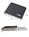 Muzee Mens Billfold Slim Minimalist Canvas Leather Bifold Card Holder Front Pocket Wallet