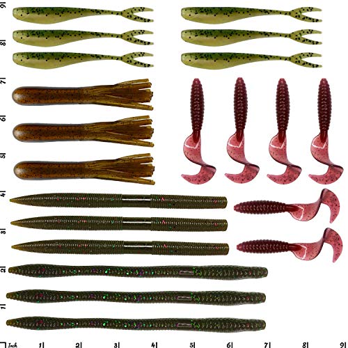 Tailored Tackle Bass Fishing Kit 77 Pc Bass Gear Tackle Box with Tackle