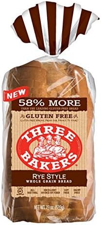 Three Bakers Rye Style Sliced Bread, Gluten Free, 19 oz by Three Bakers
