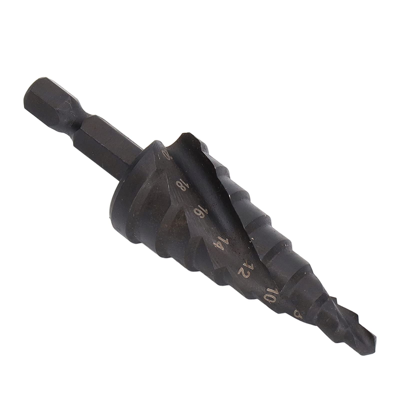 Drill Bit Set, Step Bit Step Drill Bit For Metal Metal Drill Bits For Steel, Step Drill Bit HSS Spiral Groove Pagoda Hole Reamer Hex Shank Tool For Metal Black