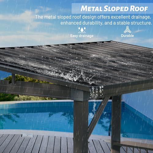 Domi 6.5x12FT Hardtop Grill Gazebo Review: Steel-Roof Shelter with Work Surfaces image 22