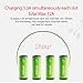 KINDEN 18650 Battery Charger - 3A Each Slot Total 12A Quick Fast Portable Smart Charger Large LCD Screen for Li-ion IMR INR ICR Ni-MH Ni-Cd AAAA AAA AA A SC C D Rechargeable Batteries (4 Slot)