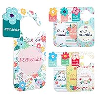 Plastic Baby Closet Size Dividers for Girl,Baby Closet Dividers from Newborn Infant to 24 Months,Nursery Closet Organizer Dividers for Baby Shower Gifts (Flower)