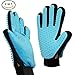 [Professional Edition]2-in-1 Pet Grooming Glove,Puppy Dog Cat Hair Remover Gloves,Pet Bathing Brush, Massage Comb for Dog Cat Horse And Most Pets Deshedding Brush