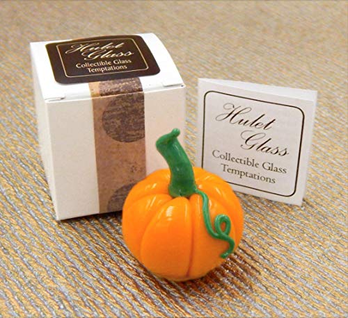 Pumpkin Art Glass Mango Chocolate Halloween Handmade Gift Seasonal Gourd Table Décor Fall Autumn