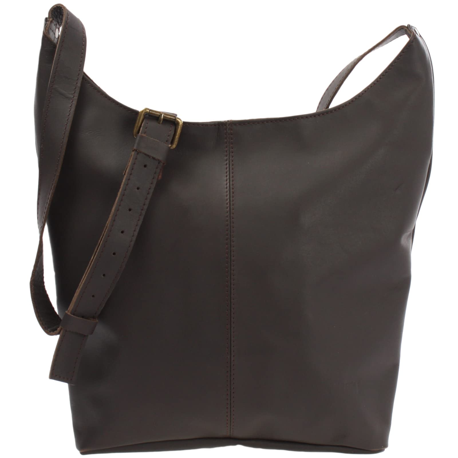 LECONI Large Handbag for Women Comfortable Shoulder Bag Shopper Vintage-Style Cross-Body Leisure Bag Genuine Cow Leather 34x34x11cm mud LE0055-wax