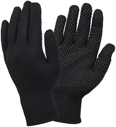 ZIZI SPORTS SUPPLY Unisex Adults Knitted Touch Screen Gloves Winter Thermal Cycling Hand Warmer Black