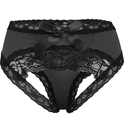 Adove Women Sexy Lace Panties Bowknot Briefs Midnight Lingerie Hipster Underwear
