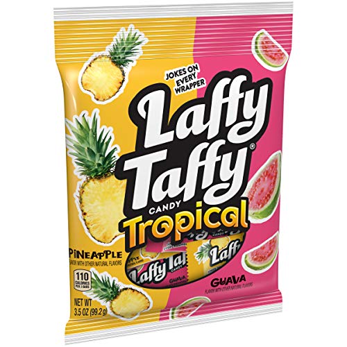 Laffy Taffy Tropical Guava and Pineapple Candy, 3.5 Ounce, 12 Count