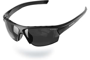 DEAFRAIN Polarized Sports Sunglasses for Men and Women Ideal for Cycling Fishing Running Driving, TR90 Unbreakable Frame