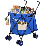 EasyGo Rolling Cart Folding Grocery Shopping Cart