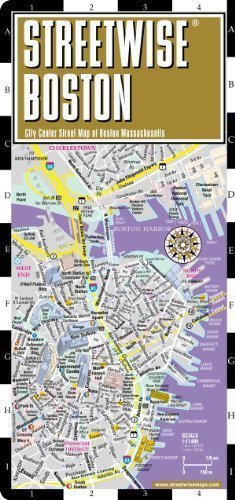 Streetwise Boston Map - Laminated City Center Street Map of Boston, Massachusetts - Folding pocket size travel map with MBTA subway map & trolley lines