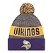 New Era Knit Minnesota Vikings Purple On Field Sideline Sport Knit Winter Stocking Beanie Pom Hat Cap 2015