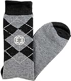 Star Wars Imperial Logo Argyle Top Half Men's Crew Socks Shoe Size 6-12 Grey