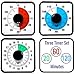 3 Pack of Visual Timer 20 Minute 60 Minute and 120 Minute - Magnetic Back, Leg Stands, or Hang On Walls