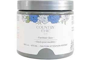COUNTRY CHIC PAINT Furniture Glaze - Antique Patina Special Effects Glaze for Chalk Style Furniture Paint, Eco-Friendly Wood Stain, 6 Color Choices - Slate [Grey] - Pint (16 oz)