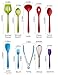 Silicone Kitchen Utensils Set 10 Pieces | Colorful Cooking Utensil | Soft Nonstick Kit with Solid Core | for Home Cooking, BBQ, Baking, Serving, Outdoor, Picnic, Camping, RV, Dorm, Lodge, Dorm, Gadget