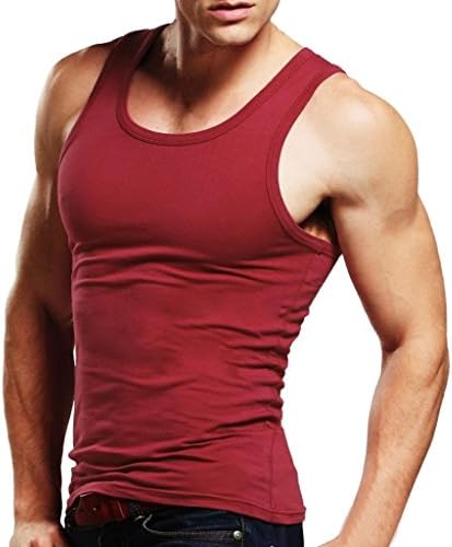 XUDIAN Men Tank Top Sleeveless A-Shirt Crew-Neck