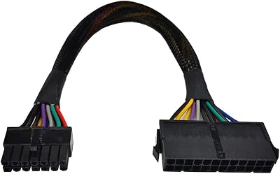 ZLKSKER 24 Pin to 14 Pin Power Supply Cable 12-Inch 18AWG ATX PSU Adapter Cord