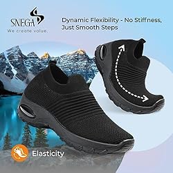 SNEGA Slip On Walking Shoes for Women - Fashion Non