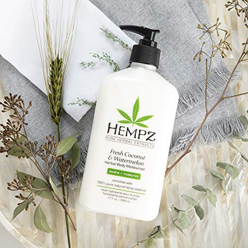 Hempz Fresh Coconut & Watermelon Moisturizing Skin Lotion, Natural Hemp
