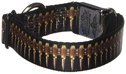 Buckle Down Bullets Dog Collar Bone, Medium/11-17