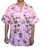 Top Quality Flamingo Island Hawaiian Aloha Shirt , XL, PINK, Online Clothing Store