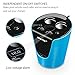 BESTEK 2-Socket Cigarette Lighter Power Adapter DC Outlet Splitter 3.1A Dual USB Car Cup Charger for iPhone 7/ 7 Plus, iPad, Samsung and More- Blue