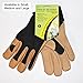 All-Season Women's Leather Gardening Gloves for Your Garden, Pruning, Digging, and Weeding Projects! Strong and Durable Goatskin for Dexterity and Grip, Extra Wide Wrist Cuff for Scratch Protection!