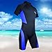 LayaTone Mens Shorty Wetsuit 3mm Neoprene Diving Suit with Back Zipper, Adults Shorty Wetsuits for Swimming Diving Snorkeling Kayaking