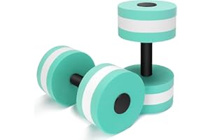 CARPERIPHER Aquatic Dumbbells, 2PCS Water Aerobic Exercise Foam Dumbbell Pool Resistance, Detachable Water Aqua Fitness Barbells Hand Bar Exercises Equipment for Weight Loss