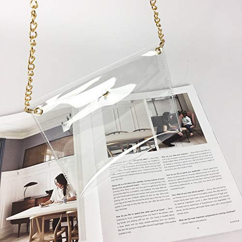 Y&R Direct Clear Bag Women\'s PVC Transparent Cross Body Purse Clutch Messenger Handbag Tote Shoulder Bag (clear-new)