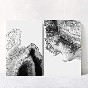 signwin 2 Panel Canvas Wall Art Black and...