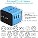 SZROBOY Travel Adapter,All-in-one International USB Travel Adapter with High Speed 3.0 Type C+3-Port USB Worldwide AC Wall Outlet Plugs for for Business Travel of US, EU, UK, AU 200+