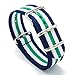 CIVO Watch Bands Premium Ballistic Nylon Watch Strap Stainless Steel Buckle (Navy/Shamrock/Ivory, 22mm)