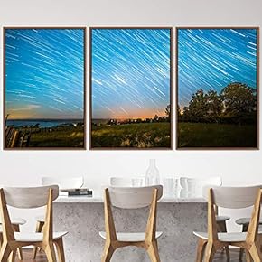 signwin 3 Piece Framed Canvas Wall Art Starry...