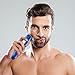Nose Hair Trimmer - 5 in 1 USB Rechargeable Men's Trimmer Personal Waterproof Electric Shaver Razor/Sideburns/Eyebrow/Body Hair Shaiver/Nose Ear Hair Trimmer for Men Facial Grooming Kit (Blue)