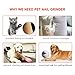 Dog Nail Grinder, SurSoul Pet Nail Grinder for Small Medium Large Dogs Cats, Rechargeable Electric Painless Dog Nail Trimmer