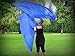 BLUE SHIMMER Angel Wing from Catch the Fire Worship Flags, Praise & Worship Dance Flags, Prophetic Worship, Christian Dance in Church, Beautiful Single Layer, (2 ct), Flexible Poles