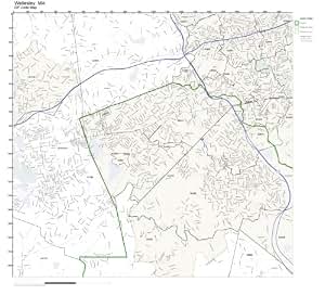 ZIP Code Wall Map of Wellesley, MA ZIP Code Map Not Laminated: Amazon