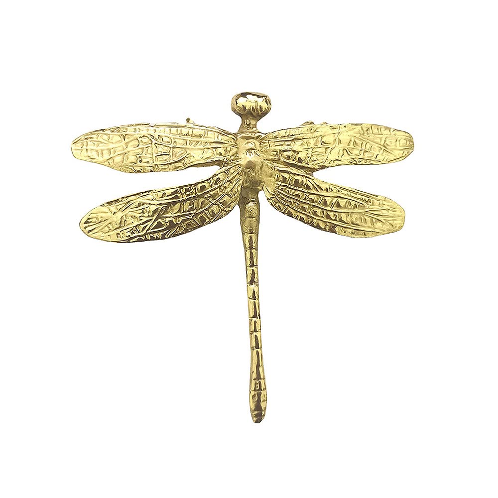 Creative Drawer Knobs, Dragonfly Designed Furniture Knob, Brass Drawer Knobs with Screw for Cupboard, Wardrobe, Cabinet, Dresser
