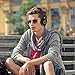 On Ear Headphones with Mic, Vogek Lightweight Portable Fold-Flat Stereo Bass Headphones with Volume Control, 1.5M Tangle Free Cord and Microphone-Black