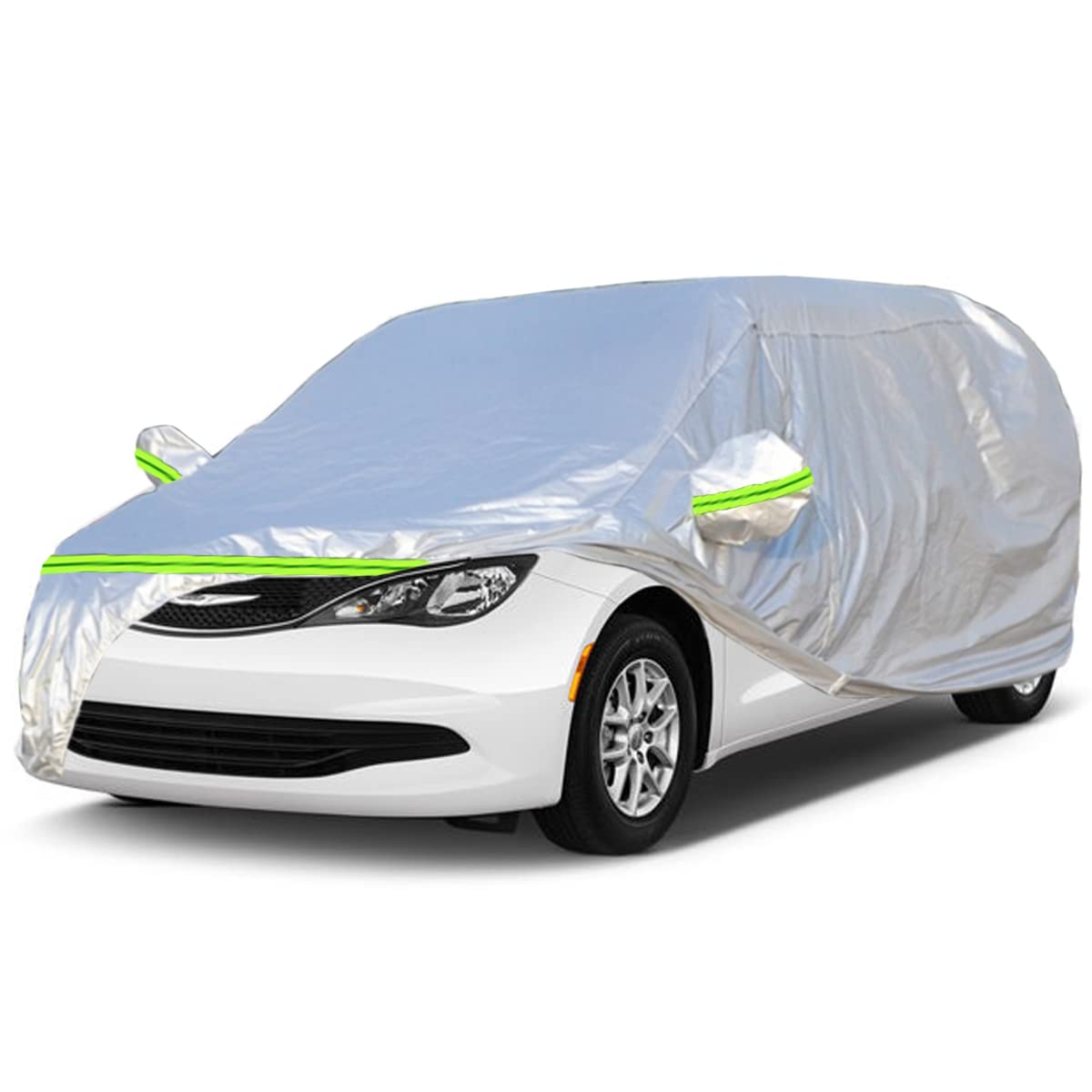 Photo 1 of AUQDD 6-Layers Premium MPV Car Cover Waterproof All Weather Weatherproof UV Sun Protection Snow Dust Storm Resistant Outdoor Exterior Custom Form-Fit Full Padded Car Cover with Straps 199"-210" K17
