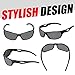 HODGSON Sports Polarized Sunglasses for Men Women, UV400 Protection Unbreakable Sports Glasses for Cycling, Baseball Riding, Driving, Running, Golf and Other Outdoor Activities (Black/Grey)